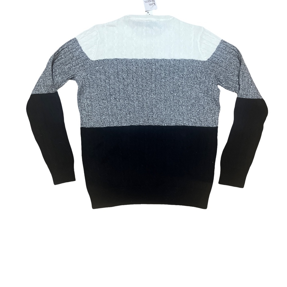 NWT Kim Rogers 100% Cotton Cable Knit Crewneck Sweater Size M - Picture 2 of 5